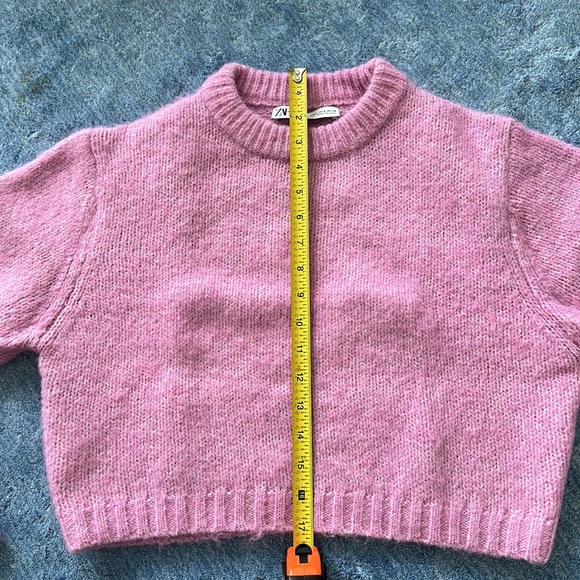 Zara cropped pink sweater - Picture 5 of 6
